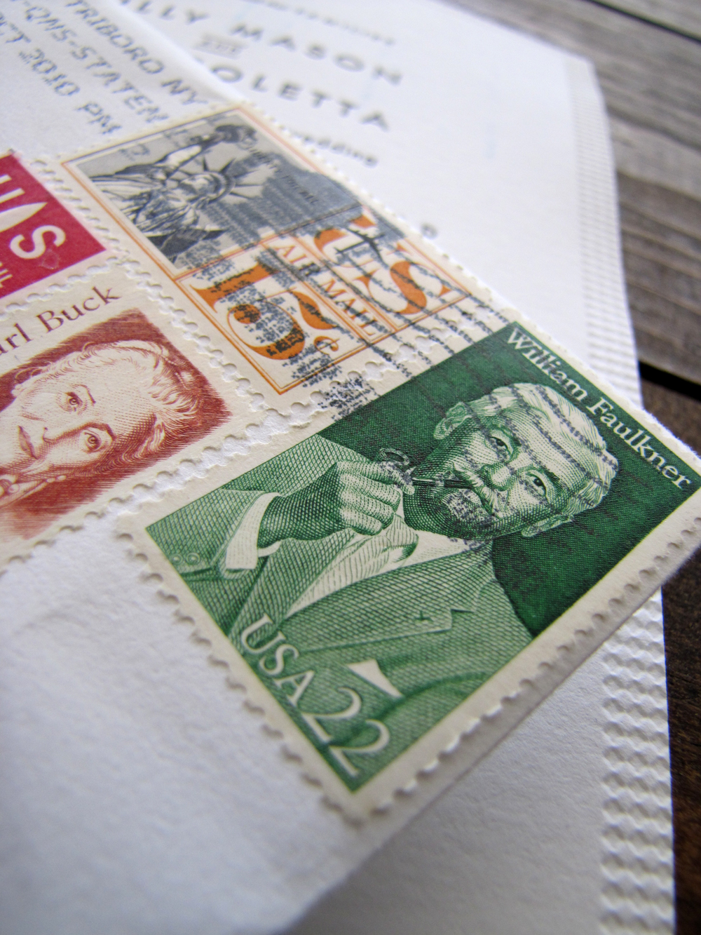 Campestral Vintage Stamps for Wedding Invitations