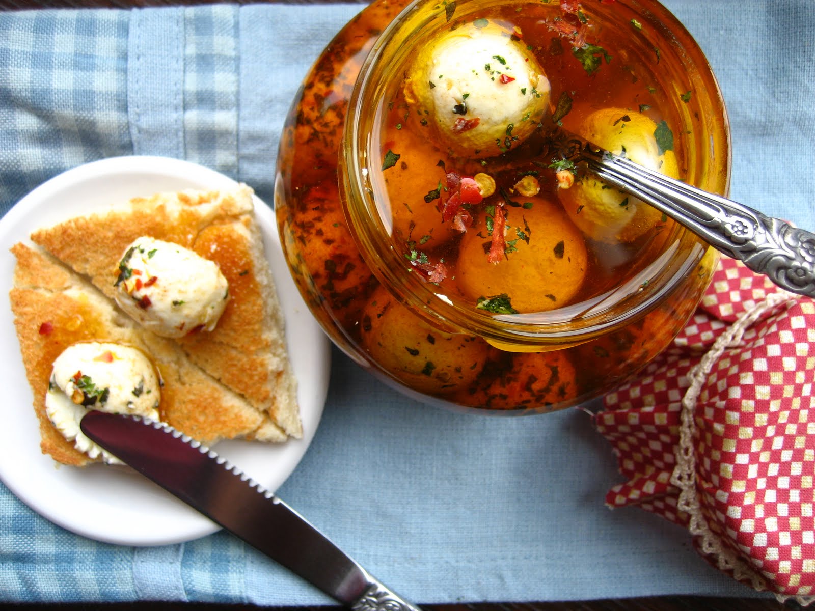 Home Cooking In Montana Marinated Yoghurt Cheese Balls(Labneh)...