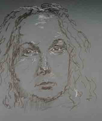 self portrait 10.1.08 brush pens and white