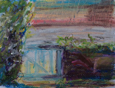 Gate, oil pastel March 07
