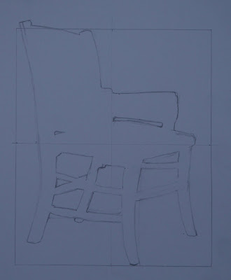 chair, negative spaces, pencil March 07