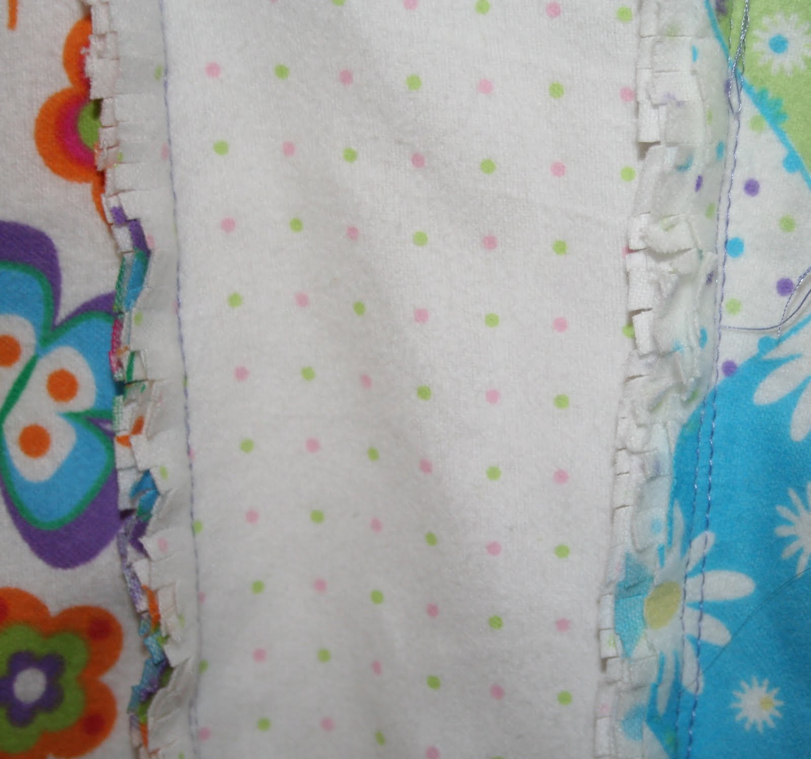 Comfie Country Crafts Flannel Strip Baby Blanket Tutorial