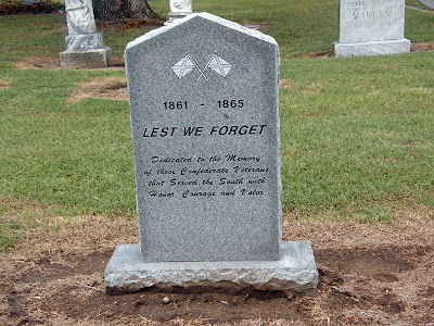 Lest We Forget a Dedication to Confederate Veterans