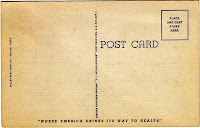 Lovers' Retreat Mineral Wells TX Suspension Bridge 2nd side postcard