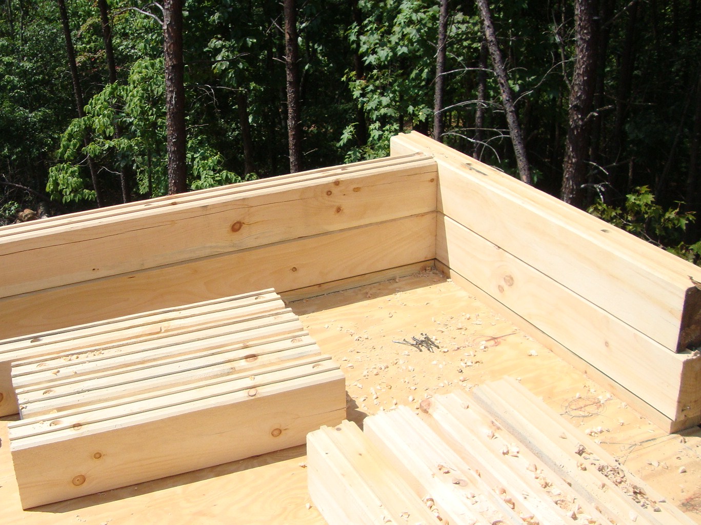 PATRIOT LOG HOME BUILDERS How do I to begin a log stack process?