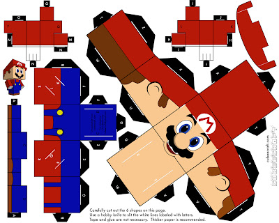 MARIO BROSS ELEMENTOS ARMABLES fiestas - manualidades