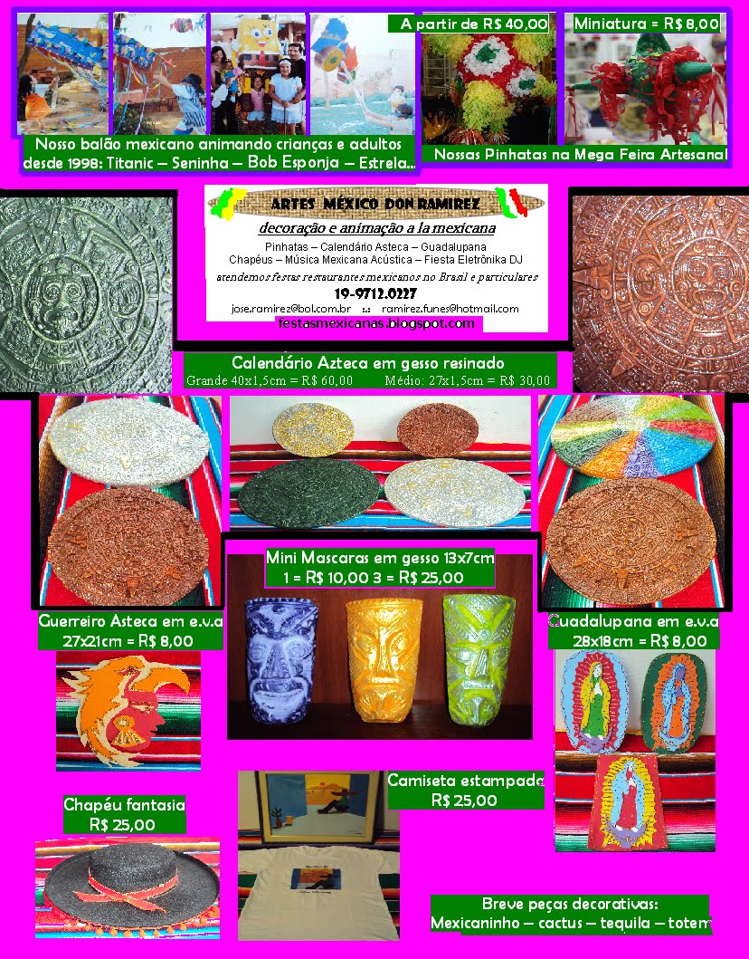 FESTAS MEXICANAS ARTES MEXICO DON RAMIREZ Artesanato Mexicano no Brasil Artesanato Nordeste Brasil ~ FESTAS MEXICANAS ARTES MEXICO DON RAMIREZ Artesanato Mexicano no Brasil