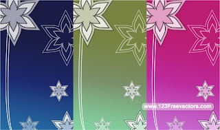 Three Floral Background Vector art graphic