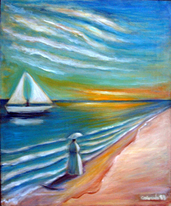 ATARDECER EN MATALASCAÑA. OIL PAINTING.