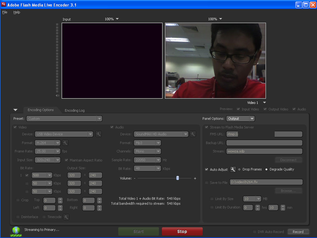 Adobe Flash Media Live Encoder Adobe Flash Media Live Encoder