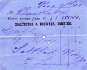 Invoice, W & J Lucock, Dorking 1872