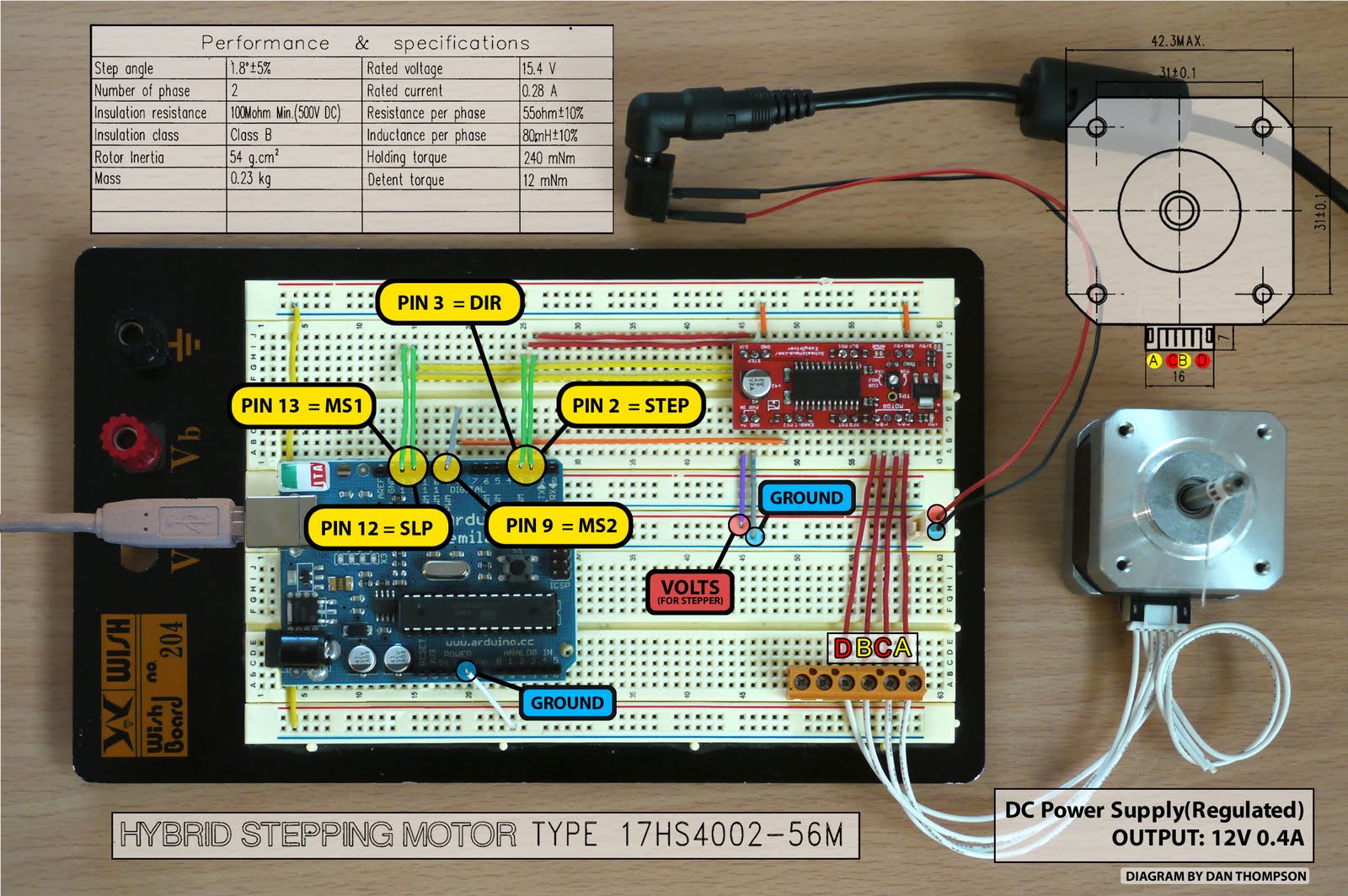 easy driver stepper code