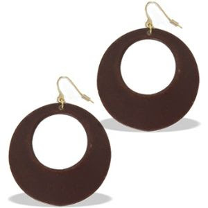 Wood Hoop Earrings