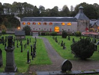 glenrothes distillery seen from rothes graveyard