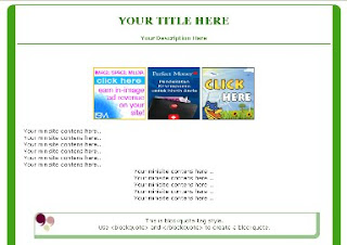 green blogger minisite template