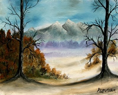 Rocky Mountains Landscape Oil