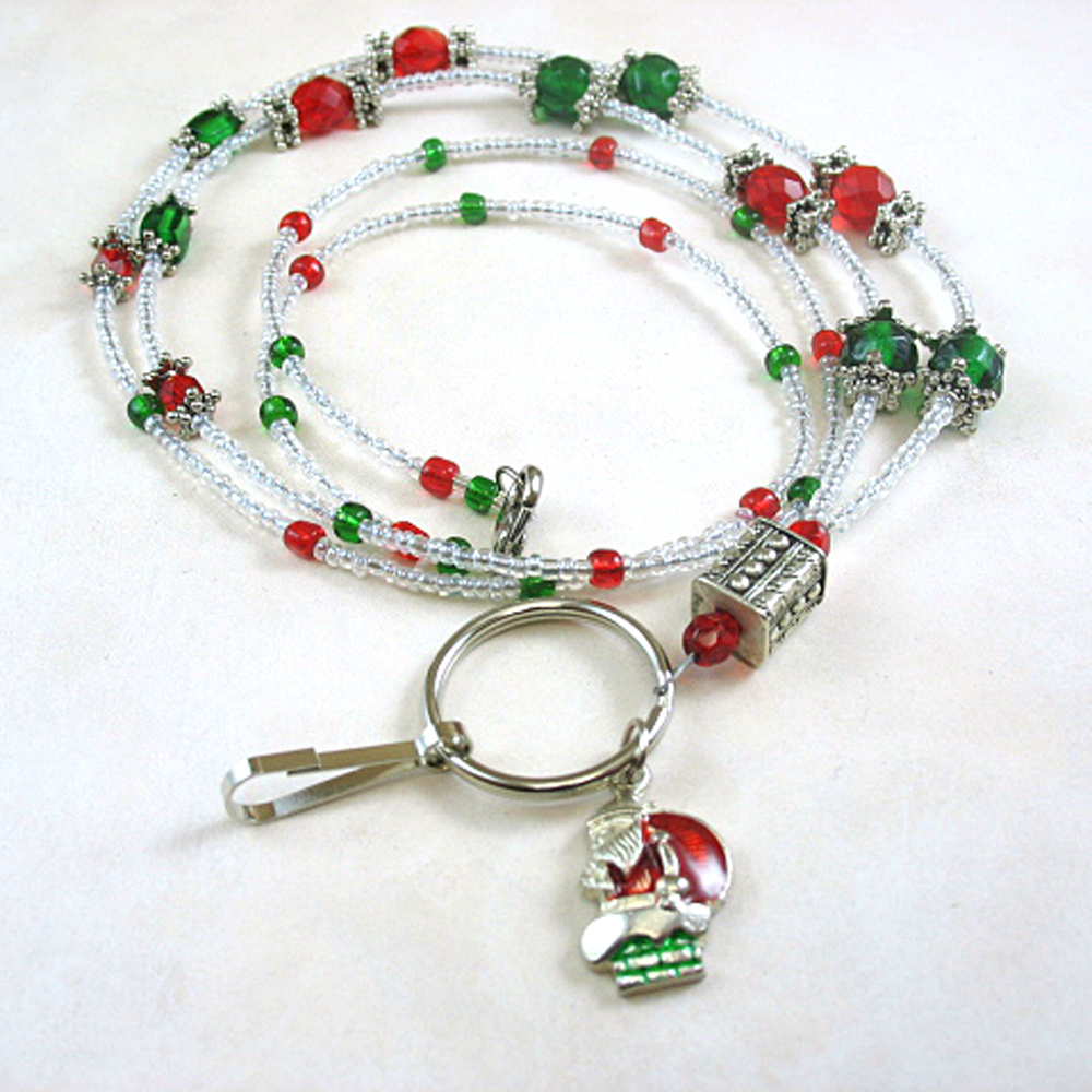 Plum Beadacious Daily Jewelry Beaded ID Badge Lanyards