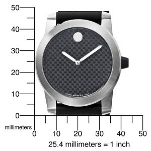 Movado Men's 606257 Vizio Black Rubber and Carbon Fiber Strap Anthracite Dial Watch
