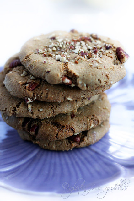 A stack of gluten free almond cookies