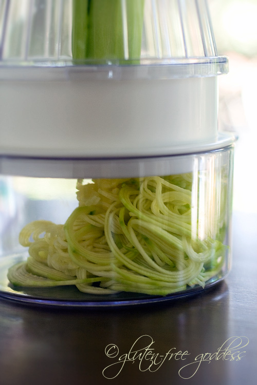 GlutenFree Goddess Recipes Spiralized Raw Zucchini Pasta in Curry