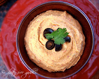 Image of roasted red pepper hummus