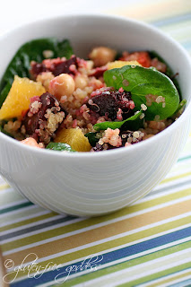 Quinoa salad with roasted beets and orange