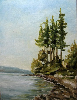 oil coffee painting
