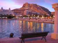 Alicante Harbour in the evening