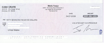 CashCrate Sample Check Picture 1 CashCrate Sample Check Picture 1