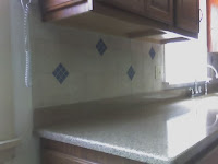 fancy backsplash tile with glass inserts