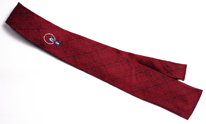 embroidered red