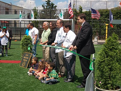 One couldn't have imagined a nicer day to do a new Park ribbon-cutting ceremony in Brooklyn.