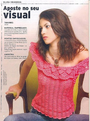 Ideas en Crochet: blusa rosa298 Ideas en Crochet: blusa rosa298