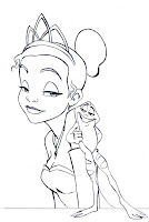 Tiana página para colorir da Disney