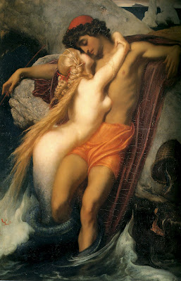 Lucian's story of the syrens - The Fisherman and the Syren, by Leighton