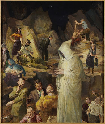 Merton e La Montagna dalle Sette Balze: dipinto di James Avati (1912-2005)