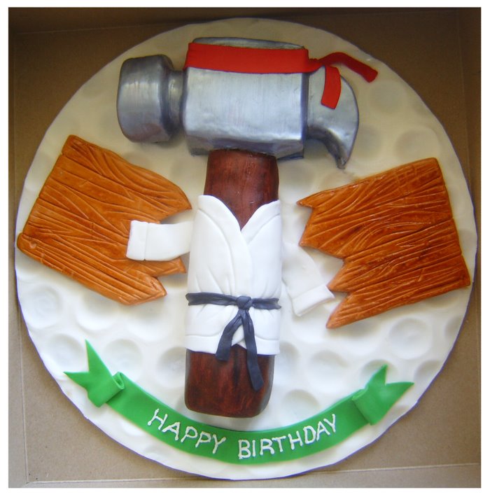 birehtdy Karate+hammer+cake