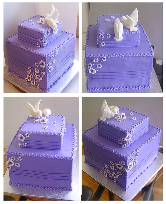 Purple Humming bird Wedding cake Humming birds meant something special to 