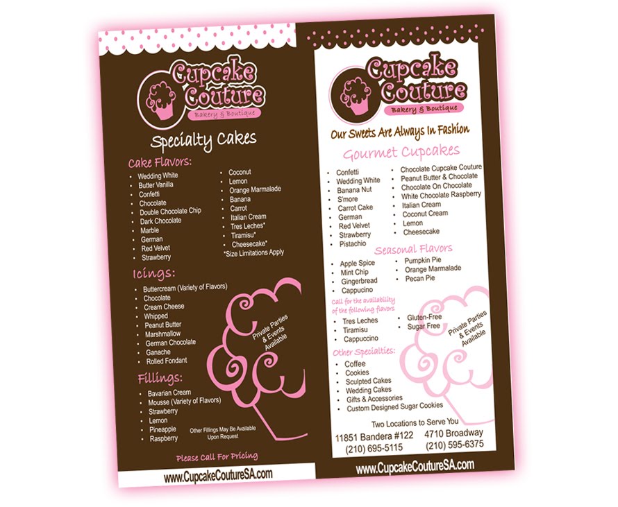 More Cupcakes Menu More Cupcakes Menu