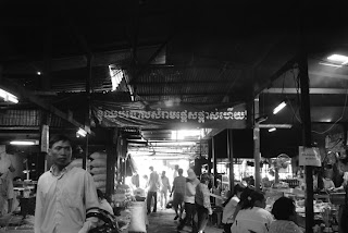 Campagne propreté, affichage marché Russe - Phnom Penh Campagne propreté, affichage marché Russe - Phnom Penh
