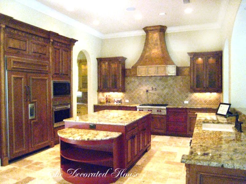 The Decorated House Kitchen . Mixed Finishes . Red & Wood