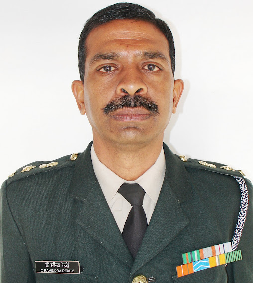 Lt Col C Ravindra Reddy in ceremonial Uniform