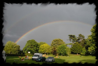 Double rainbow trying to make up for the crappy weather when packing up