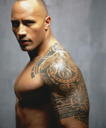 Tribal Tattoos on Rock's Shoulder 33 Free Tattoos Designs for Men