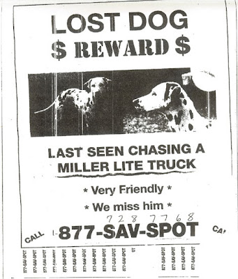 Miller beer lost dalmatian ad campaign