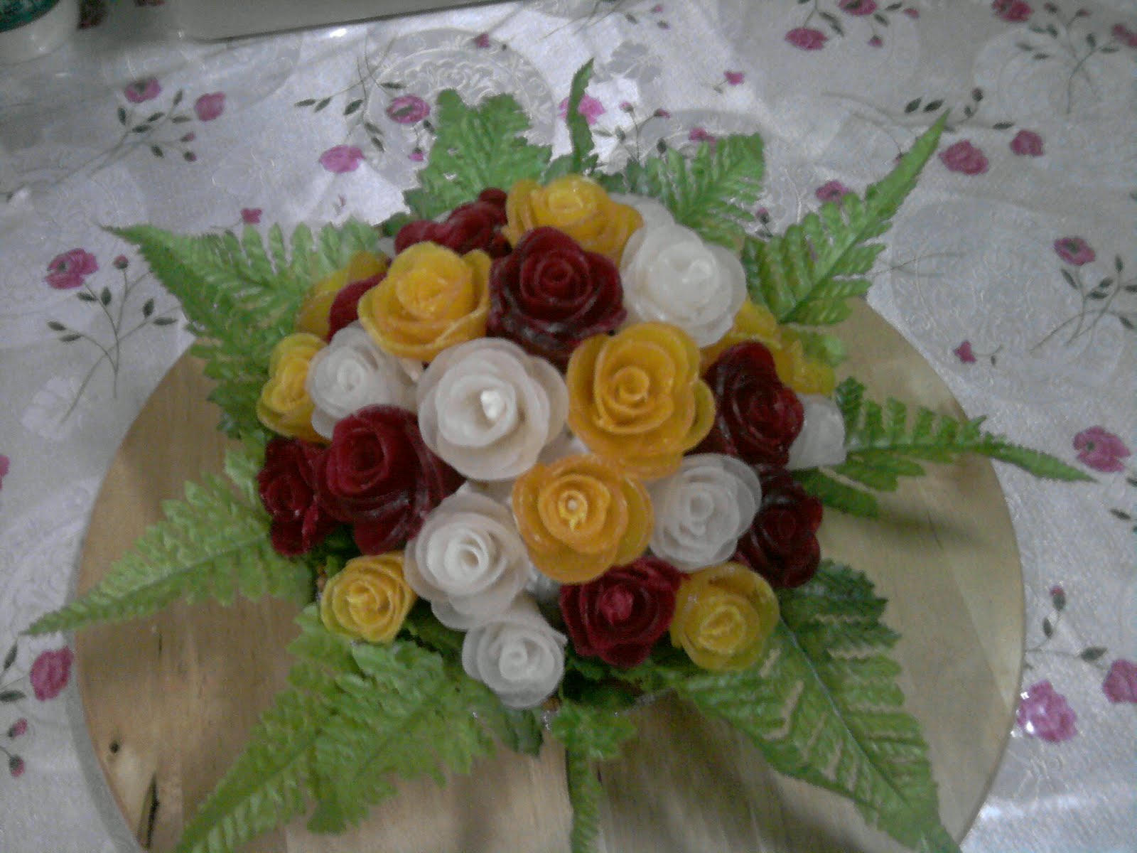 Cenderahati / Hantaran Bunga Agar-agar Kering at 5 Petal Roses