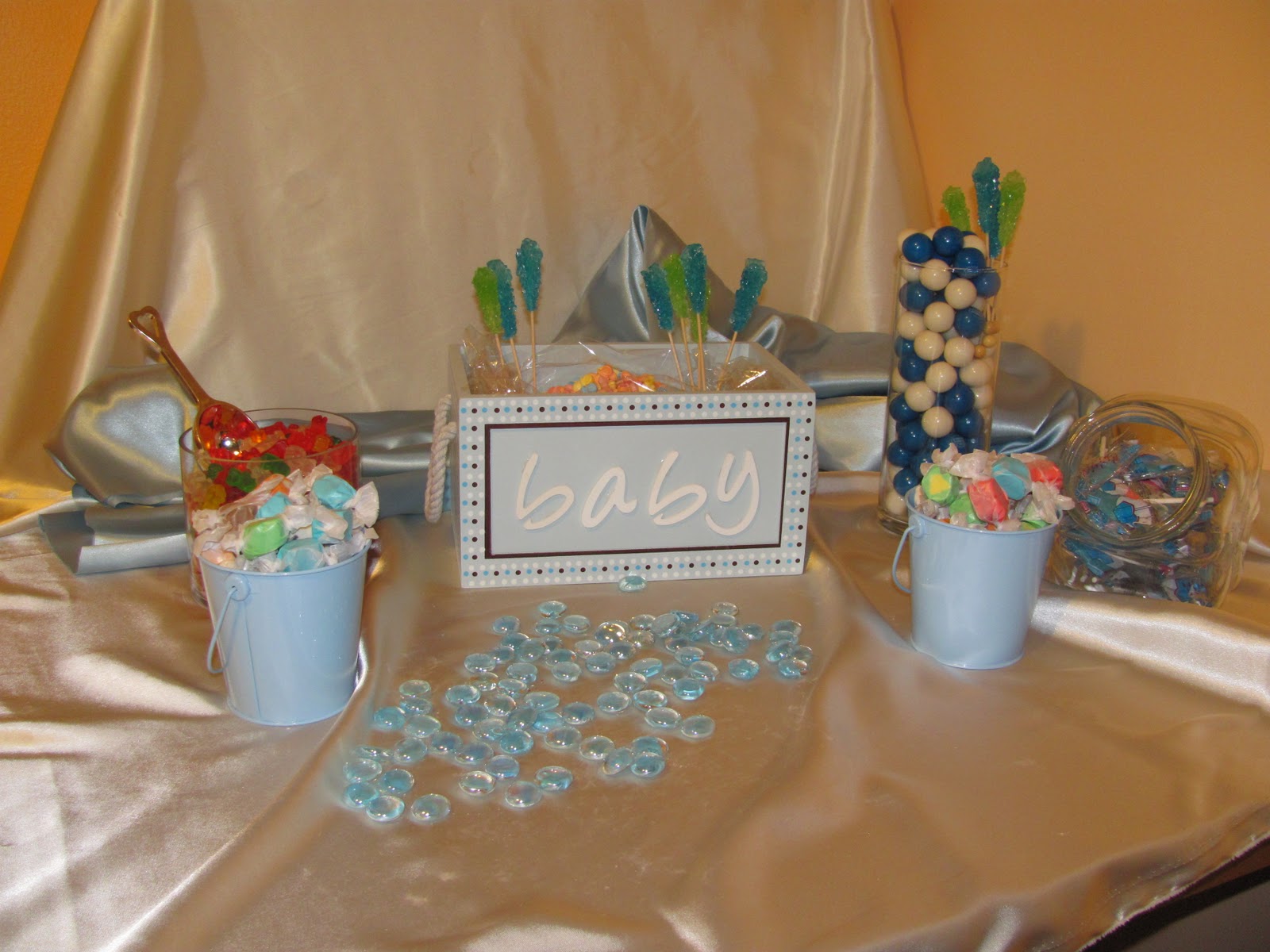 Sweet Buffets Boy Baby Shower Candy Buffet