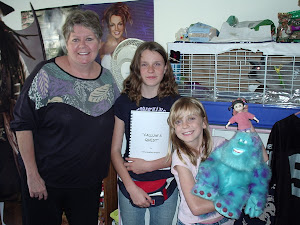 Judy, with my girls- Maya got the manuscript "CALLUMS QUEST"