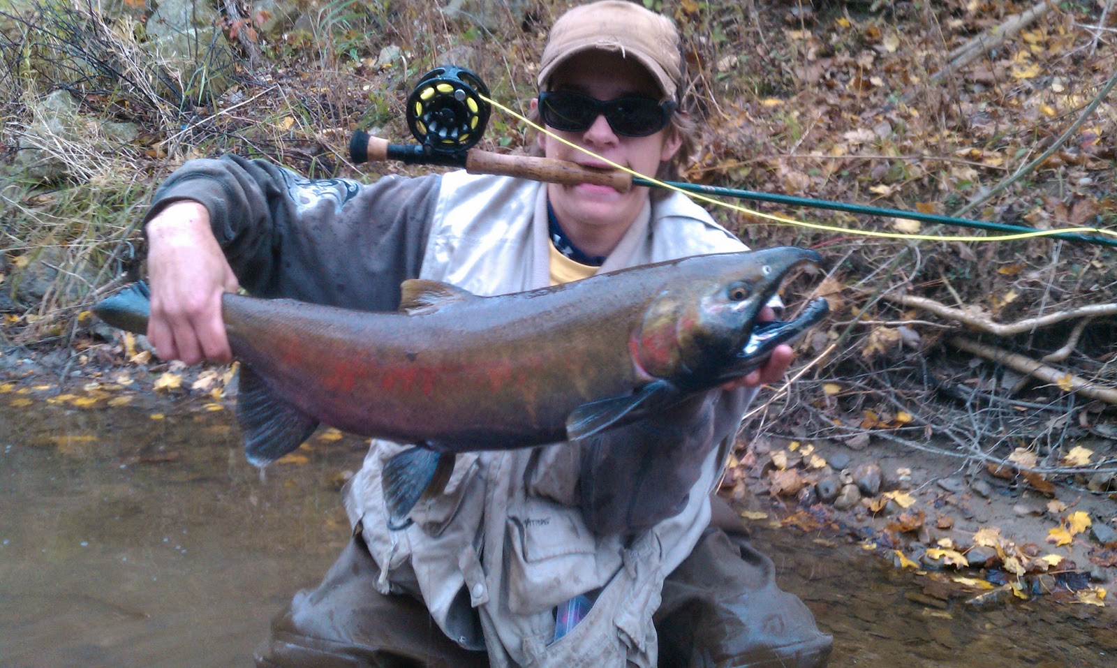 Illinois Wisconsin Fishing saturday fly fishing coho (milwaukee county