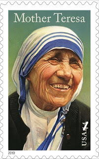 New US stamp honors Mother Teresa, admirer and critic of American society http://worldchristianchurches.blogspot.com